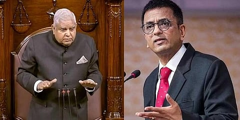 ಉಪ ರಾಷ್ಟ್ರಪತಿ ಜಗದೀಪ್ ಧನ್ ಕರ್ ಮತ್ತು ಭಾರತದ ಮುಖ್ಯ ನ್ಯಾಯಮೂರ್ತಿಗಳು(ಸಂಗ್ರಹ ಚಿತ್ರ)