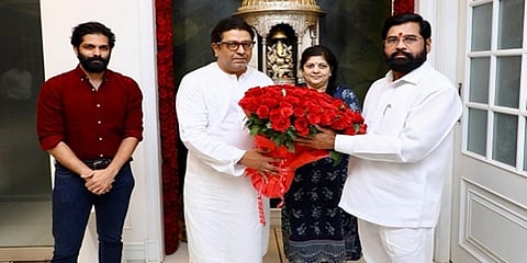 ರಾಜ್ ಠಾಕ್ರೆ ನಿವಾಸಕ್ಕೆ ಸಿಎಂ ಶಿಂಧೆ ಭೇಟಿ