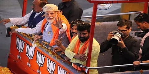 ಪ್ರಧಾನಿ ನರೇಂದ್ರ ಮೋದಿ ರೋಡ್ ಶೋ(ಸಾಂದರ್ಭಿಕ ಚಿತ್ರ)