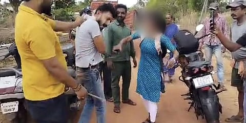 ಯುವಕನಿಗೆ ಚಪ್ಪಲಿಯಲ್ಲಿ ಹೊಡೆದ ಯುವತಿ