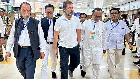 ಇಂಫಾಲದಲ್ಲಿ ಕಾಂಗ್ರೆಸ್ ನಾಯಕ ರಾಹುಲ್ ಗಾಂಧಿ.
