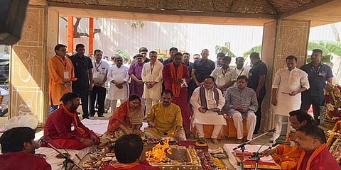 ದೆಹಲಿಯ ಬಿಜೆಪಿ ಕಚೇರಿಯಲ್ಲಿ ಭೂಮಿ ಪೂಜೆ ನೆರವೇರಿಸಿದ ಜೆ ಪಿ ನಡ್ಡಾ