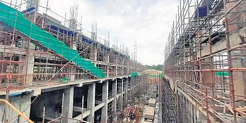 ನಿರ್ಮಾಣ ಹಂತದಲ್ಲಿರುವ ತಾತಗುಣಿ ಪಂಪಿಂಗ್ ಸ್ಟೇಷನ್.
