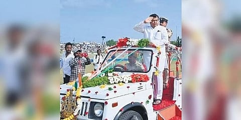 ವಿಜಯಪುರದಲ್ಲಿ ಮಂಗಳವಾರ ನಡೆದ ಸ್ವಾತಂತ್ರ್ಯ ದಿನಾಚರಣೆಯಲ್ಲಿ ಸಚಿವ ಎಂ.ಬಿ.ಪಾಟೀಲ್.