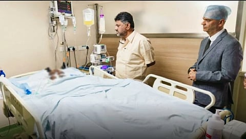 ಆಸ್ಪತ್ರೆಯಲ್ಲಿ ಆರೋಗ್ಯ ವಿಚಾರಿಸಿದ ಡಿ.ಕೆ ಶಿವಕುಮಾರ್