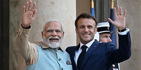 ಪ್ರಧಾನಿ ಮೋದಿ-ಫ್ರಾನ್ಸ್ ಅಧ್ಯಕ್ಷ ಮ್ಯಾಕ್ರನ್