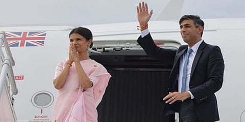 ಅಕ್ಷತಾ ಮೂರ್ತಿ-ಬ್ರಿಟನ್ ಪ್ರಧಾನಿ ಸುನಕ್