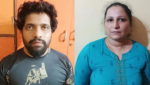 ಬಂಧಿತ ಆರೋಪಿಗಳಾದ ಕಿರಣ್ ಮತ್ತು ನಯನಾ