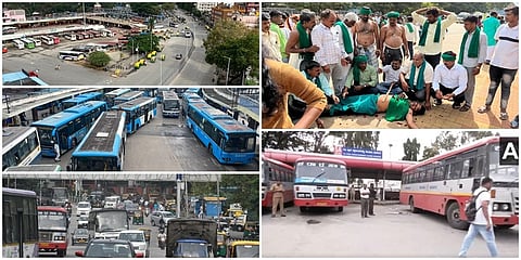 ಬೆಂಗಳೂರು ಬಂದ್ ವೇಳೆ ಇಂದು ಕಂಡುಬಂದ ದೃಶ್ಯ