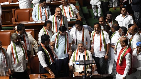 ವಿಧಾನಸಭೆಯಲ್ಲಿ ಬಜೆಟ್ ಮಂಡನೆ ನಂತರ ಸಿಎಂ ಸಿದ್ದರಾಮಯ್ಯ 