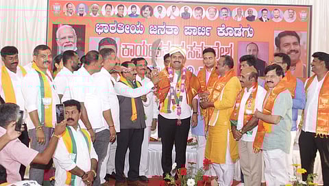 ಮಡಿಕೇರಿಯಲ್ಲಿ ಆಯೋಜಿಸಿದ್ದ ಬಿಜೆಪಿ ಕಾರ್ಯಕರ್ತರ ಸಮಾವೇಶದಲ್ಲಿ ಬಿ ವೈ ವಿಜಯೇಂದ್ರ