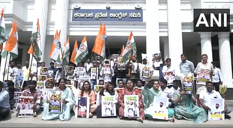 ಯುವ ಕಾಂಗ್ರೆಸ್ ಕಾರ್ಯಕರ್ತರ ಪ್ರತಿಭಟನೆ