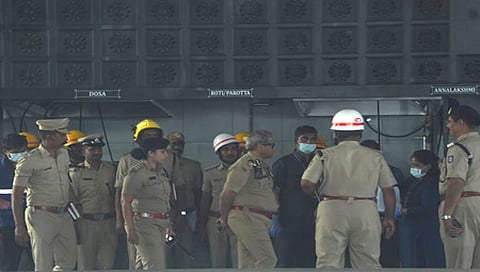 ರಾಮೇಶ್ವರ ಕೆಫೆ ಬಳಿ ಪೊಲೀಸರ ಶೋಧ
