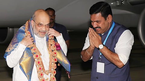 ಅಮಿತ್ ಶಾರನ್ನು ಸ್ವಾಗತಿಸಿದ ವಿಜಯೇಂದ್ರ