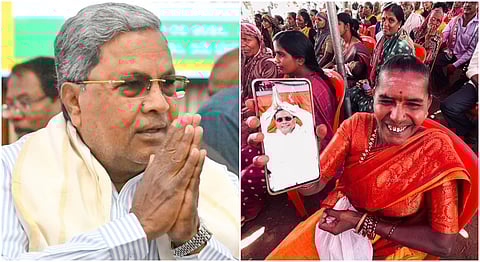 ಗೃಹಲಕ್ಷ್ಮಿ ಯೋಜನೆ ಹಣದಿಂದ ಮೊಬೈಲ್ ಖರೀದಿಸಿರುವ ಮಹಿಳೆ.