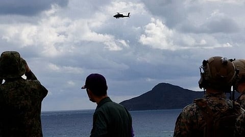 Japan military chopper crash