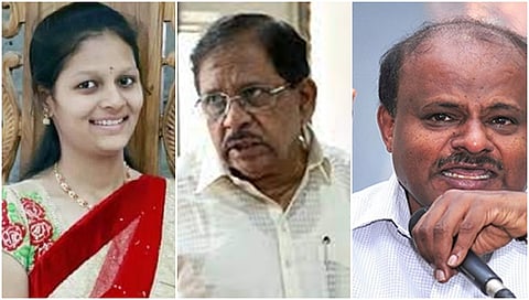 ನೇಹಾ, ಪರಮೇಶ್ವರ್,ಎಚ್ ಡಿಕೆ ಸಾಂದರ್ಭಿಕ ಚಿತ್ರ