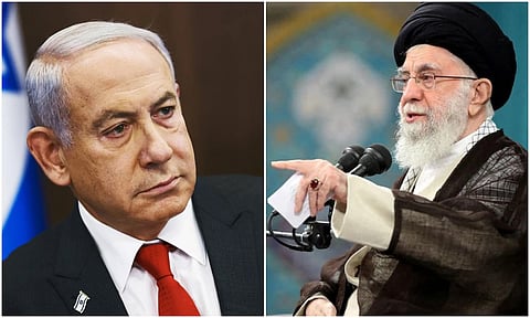 Israel PM Netanyahu- Iran leader ayatollah ali 