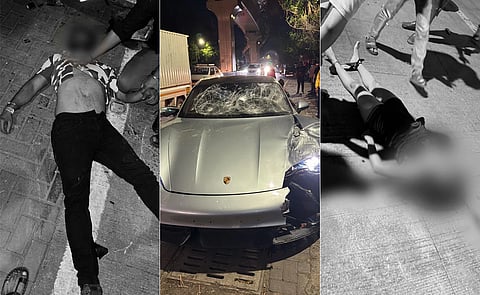 Porsche car accident