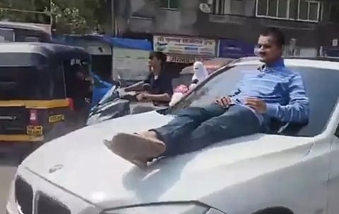 Mumbai boy, 17, drives man on BMW bonnet