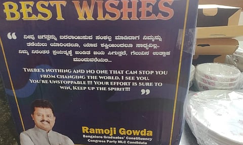 Gift items found in the name of congress candidate for MLC elections in Karnataka
