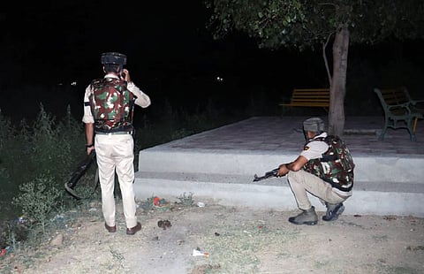 Security forces keep watch

