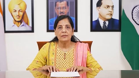 Sunita Kejriwal, wife of Delhi CM Arvind Kejriwal.