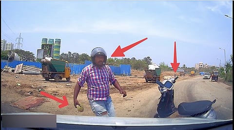 car attacked by motorist in Bengaluru