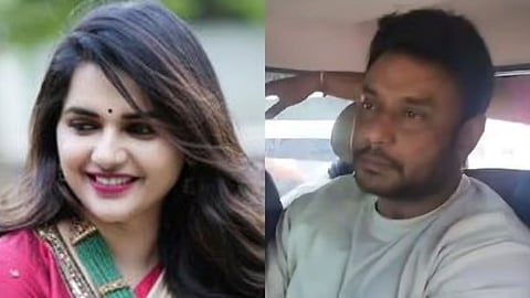 ನಟ ದರ್ಶನ್ ಮತ್ತು ಎಡಚಿತ್ರದಲ್ಲಿ ಪವಿತ್ರ ಗೌಡ(ಸಂಗ್ರಹ ಚಿತ್ರ)