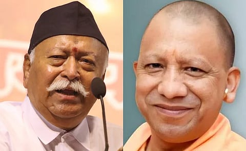 RSS leader Mohan bhagwat-UP CM Yogi Adityanath