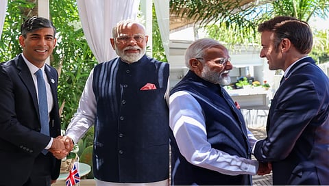ಯುಕೆ, ಫ್ರಾನ್ಸ್ ಅಧ್ಯಕ್ಷರೊಂದಿಗೆ ಪ್ರಧಾನಿ ಮೋದಿ