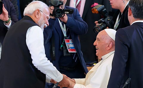 PM Modi- Pope meet
