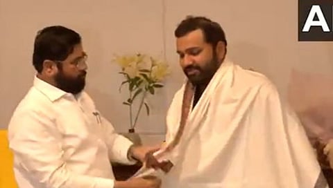 ರೋಹಿತ್ ಶರ್ಮಾ ಸನ್ಮಾನಿಸಿದ ಮಹಾರಾಷ್ಟ್ರ ಸಿಎಂ ಶಿಂಧೆ