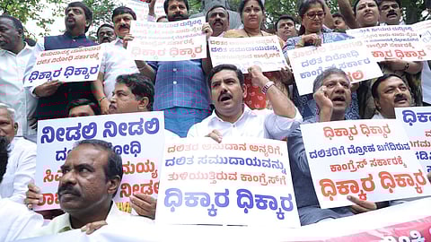 BJP stages demo against Congress govt