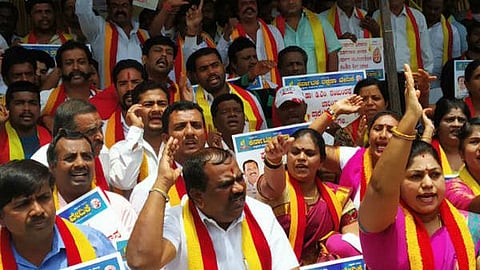 Karnataka Rakshana Vedike Protest