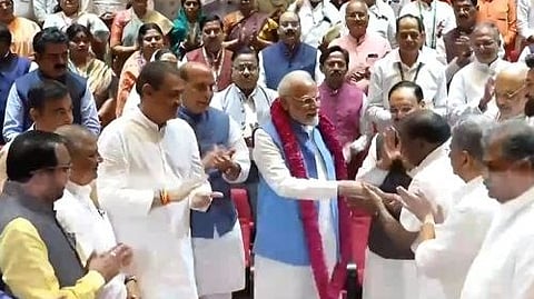ಪ್ರಧಾನಿ ಮೋದಿಗೆ ಸ್ವಾಗತ 