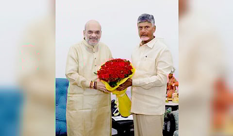 ಆಂಧ್ರ ಸಿಎಂ ನಾಯ್ಡುರಿಂದ ಅಮಿತ್ ಶಾ ಭೇಟಿ