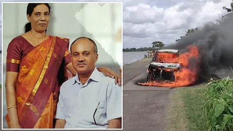 Couple burnt to death as car catches fire in Kerala