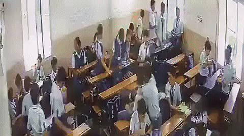 class room wall collapse in vadodara