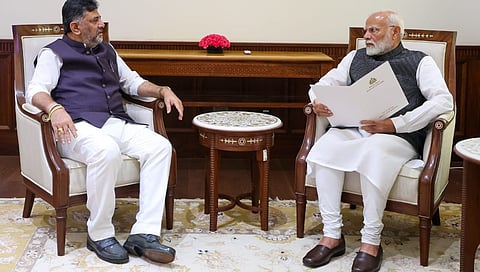 DK Shivakumar meets PM Modi in Delhi