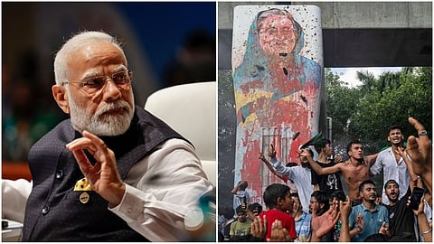 PM Modi- Protest against Bangladesh former PM Sheikh Hasina