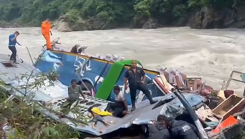 The bus from Gorakhpur was heading toward the capital Kathmandu from the resort town of Pokhara when it drove off the highway