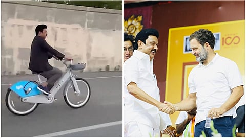 ಎಂ ಕೆ ಸ್ಟಾಲಿನ್ ಮತ್ತು ರಾಹುಲ್ ಗಾಂಧಿ 