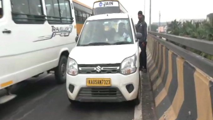 Serial accident leaves 7 cars damaged on Yelahanka flyover in Bengaluru