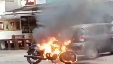 Fire on Bike