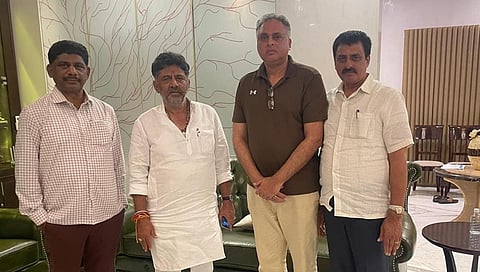 CP yogeeshwar with dk brothers and Raghunandan