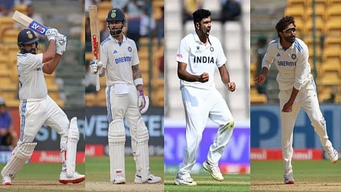 Virat Kohli, Rohit Sharma, Ravindra Jadeja And R Ashwin (file pic)