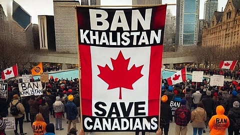 Protest against Khalisthanis in Kanada