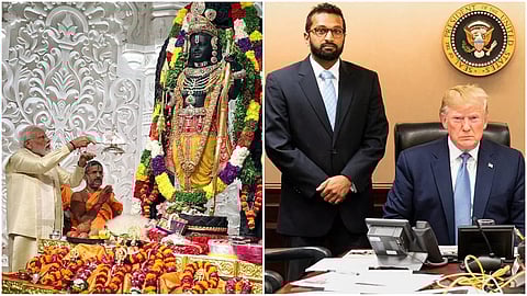 Narendra Modi in Ram Temple- Kashyap Patel with Donald Trump