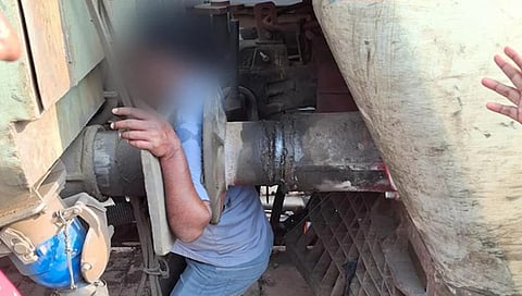Mr Rao was crushed by the moving engine and died on the spot.